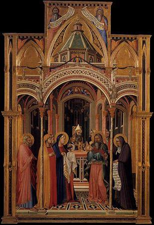 Ambrogio Lorenzetti Presentation at the Temple Sweden oil painting art